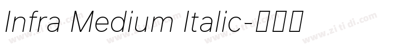 Infra Medium Italic字体转换